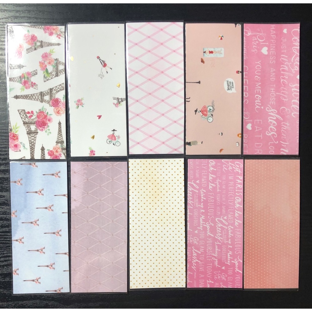 10 Paris laminated cash envelopes